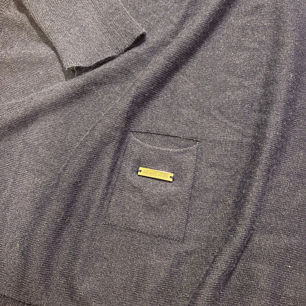 Mersea Catalina Crews Pocket Travel Sweater Deep Water Navy Blue One Size OS - Picture 5 of 6